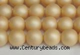 CSB1378 15.5 inches 10mm matte round shell pearl beads wholesale