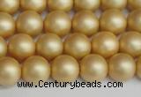 CSB1382 15.5 inches 8mm matte round shell pearl beads wholesale