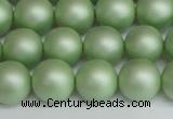 CSB1394 15.5 inches 12mm matte round shell pearl beads wholesale