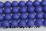 CSB1410 15.5 inches 4mm matte round shell pearl beads wholesale