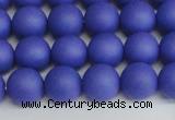 CSB1412 15.5 inches 8mm matte round shell pearl beads wholesale