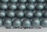 CSB1436 15.5 inches 6mm matte round shell pearl beads wholesale