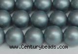 CSB1438 15.5 inches 10mm matte round shell pearl beads wholesale