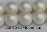 CSB1604 15.5 inches 12mm round matte shell pearl beads wholesale