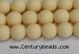 CSB1611 15.5 inches 6mm round matte shell pearl beads wholesale