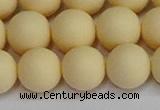 CSB1615 15.5 inches 14mm round matte shell pearl beads wholesale