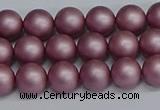 CSB1641 15.5 inches 6mm round matte shell pearl beads wholesale