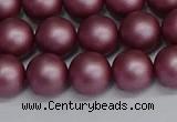 CSB1642 15.5 inches 8mm round matte shell pearl beads wholesale