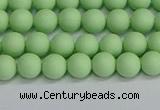 CSB1740 15.5 inches 4mm round matte shell pearl beads wholesale