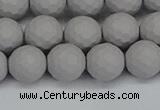 CSB1943 15.5 inches 10mm faceted round matte shell pearl beads