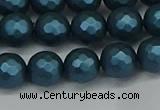 CSB1981 15.5 inches 6mm faceted round matte shell pearl beads