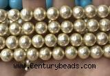 CSB2120 15.5 inches 16mm ball shell pearl beads wholesale