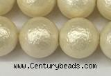 CSB2214 15.5 inches 12mm round wrinkled shell pearl beads wholesale