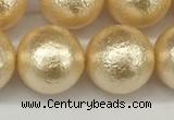 CSB2226 15.5 inches 16mm round wrinkled shell pearl beads wholesale