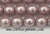 CSB2241 15.5 inches 6mm round wrinkled shell pearl beads wholesale