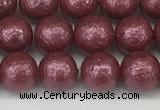 CSB2261 15.5 inches 6mm round wrinkled shell pearl beads wholesale