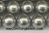 CSB2302 15.5 inches 8mm round wrinkled shell pearl beads wholesale