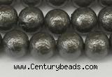 CSB2321 15.5 inches 6mm round wrinkled shell pearl beads wholesale