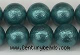 CSB2333 15.5 inches 10mm round wrinkled shell pearl beads wholesale