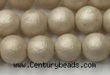 CSB2371 15.5 inches 6mm round matte wrinkled shell pearl beads