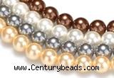 CSB24 16 inches 12mm round shell pearl beads Wholesale