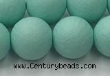 CSB2556 15.5 inches 16mm round matte wrinkled shell pearl beads