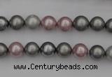 CSB315 15.5 inches 8mm round mixed color shell pearl beads