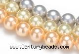 CSB33 16 inches 10mm round shell pearl beads Wholesale