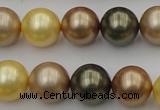 CSB375 15.5 inches 14mm round mixed color shell pearl beads