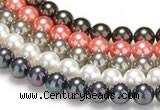 CSB39 16 inches 12mm round shell pearl beads Wholesale