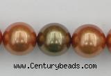 CSB397 15.5 inches 16mm round mixed color shell pearl beads