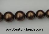 CSB402 15.5 inches 8mm - 16mm round shell pearl beads