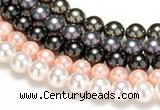 CSB42 16 inches 8mm round shell pearl beads Wholesale