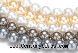 CSB49 16 inches 12mm round shell pearl beads Wholesale