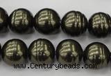 CSB622 15.5 inches 14mm whorl round shell pearl beads