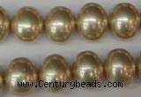 CSB802 15.5 inches 13*15mm oval shell pearl beads wholesale