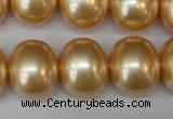 CSB827 15.5 inches 16*19mm oval shell pearl beads wholesale