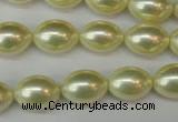 CSB846 15.5 inches 10*14mm rice shell pearl beads wholesale