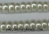 CSB900 15.5 inches 6*12mm rondelle shell pearl beads wholesale