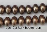 CSB905 15.5 inches 8*12mm rondelle shell pearl beads wholesale