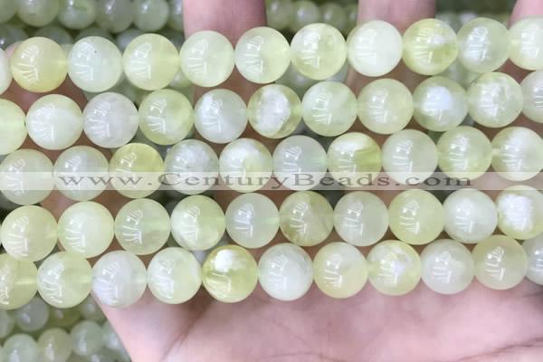 CSJ313 15.5 inches 8mm round serpentine new jade beads