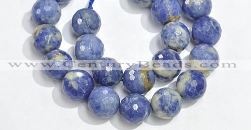 CSO18 8mm faceted round AB grade sodalite beads wholesale