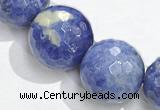 CSO22 AB grade 16mm faceted round sodalite beads wholesale