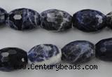 CSO363 15.5 inches 12*16mm faceted rice natural sodalite beads