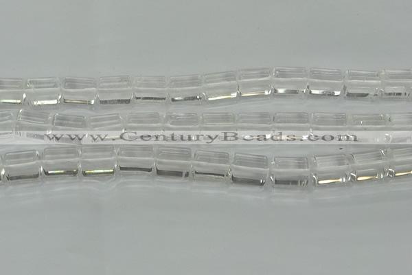 CTB500 15.5 inches 10*13mm triangle white crystal beads wholesale