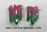 CTD1225 Top drilled 7*30mm - 9*45mm sticks plated quartz beads