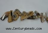 CTD1508 Top drilled 30*45mm - 40*60mm freeform agate slab beads