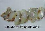 CTD1516 Top drilled 30*50mm - 45*65mm freeform agate slab beads