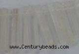 CTD1620 Top drilled 5*25mm - 6*45mm sticks white crystal beads