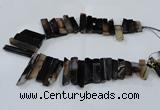 CTD1982 Top drilled 8*25mm - 10*50mm sticks agate gemstone beads